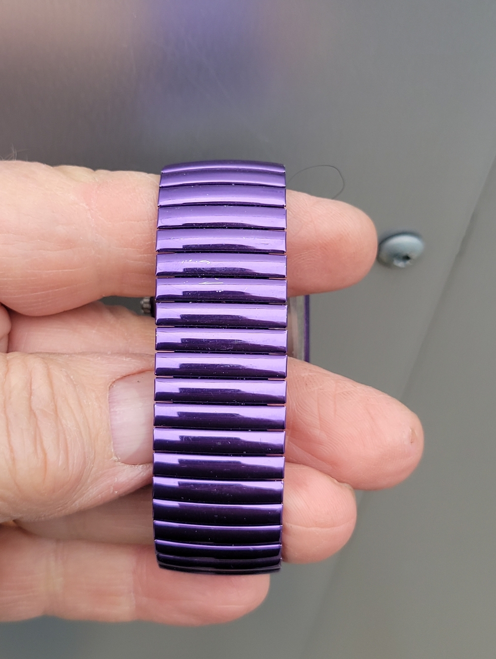 Purple Square Face Rhinestone Watch - Picture 5 of 8